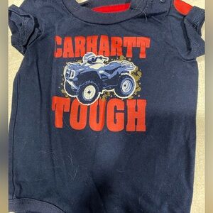 Carhartt Navy and Red Baby Onesie